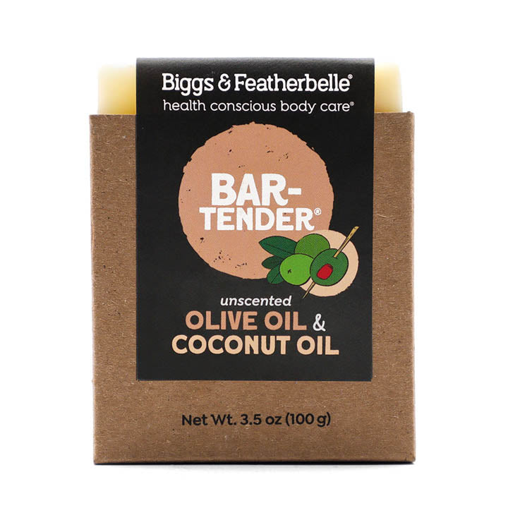 Front of BAR-TENDER® soap by Biggs &amp; Featherbelle® 