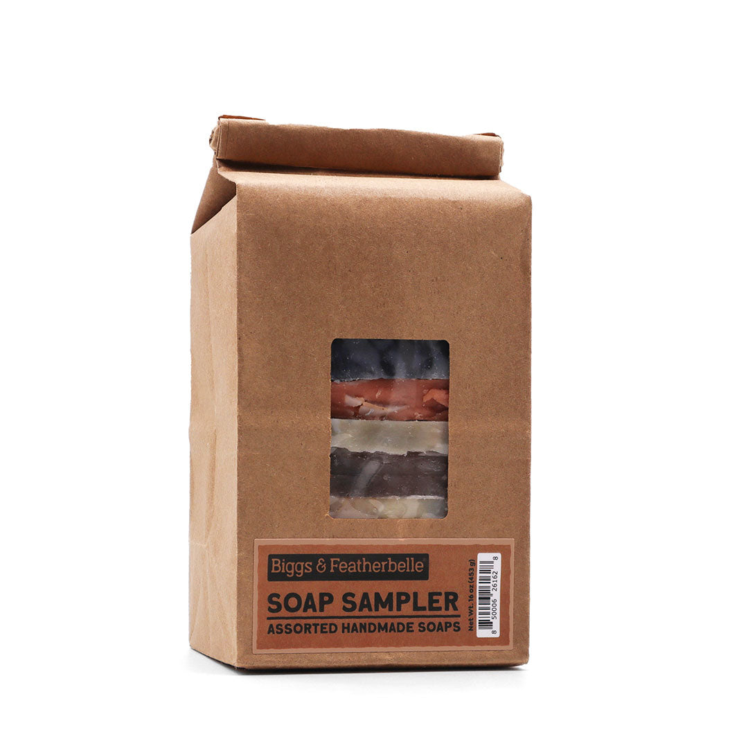 Front of the Soap Sampler by Biggs &amp; Featherbelle®