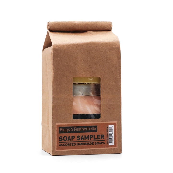 Front of the Soap Sampler by Biggs &amp; Featherbelle®
