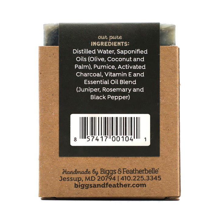 Back of FIXINS BAR® soap by Biggs &amp; Featherbelle®