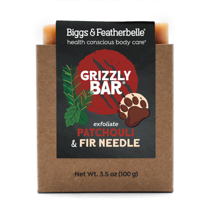 Front of  GRIZZLY BAR® soap by Biggs &amp; Featherbelle® 