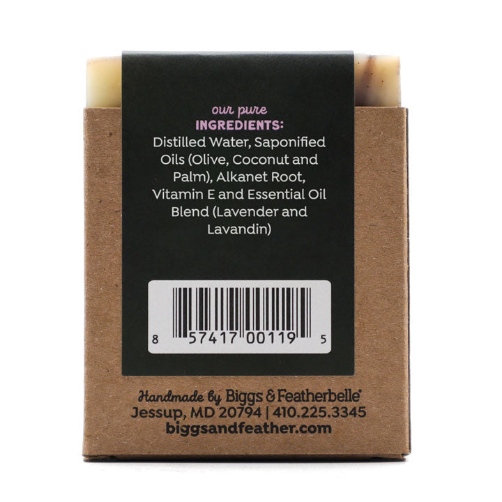 Back of MOMMA BAR® soap by Biggs &amp; Featherbelle®
